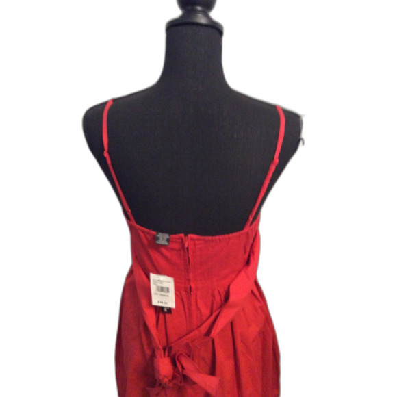 New NWT Red Summer Dress Cotton Fire Los Angeles Size Medium M - Picture 4 of 6